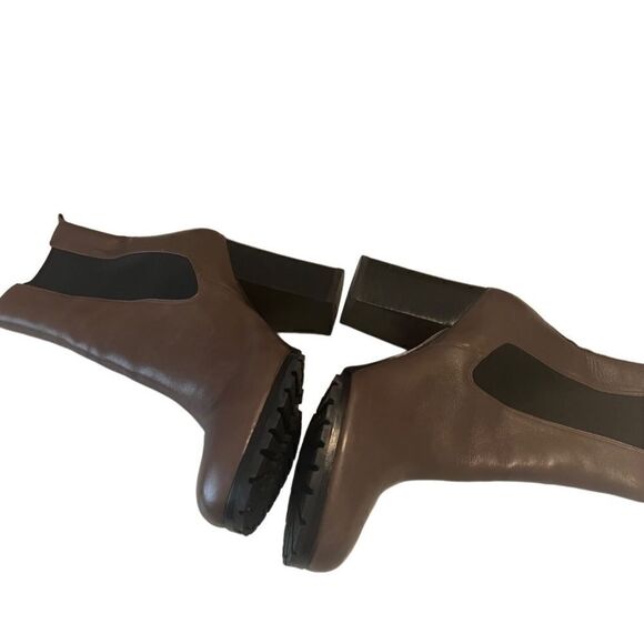 Coach Odell Brown Leather Pull On Heel Boots Size 11 - Picture 7 of 12